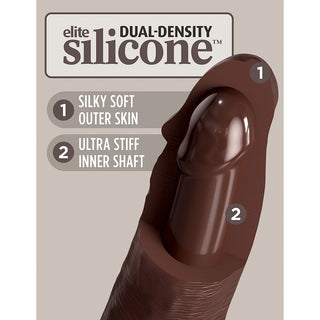 King Cock Elite 8 in. Dual Density Silicone Cock Realistic Dildo With Suction Cup