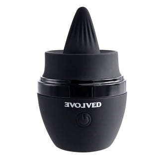 Evolved Tongue Tied Rechargeable Flicking Silicone Tongue Vibrator Black - Horny Stoner
