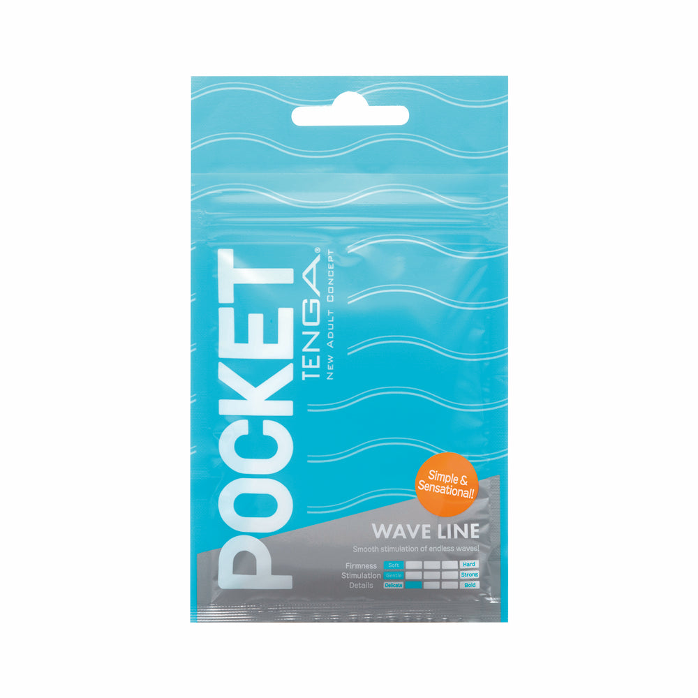 Tenga Pocket Masturbator Sleeve Wavy Line - Horny Stoner