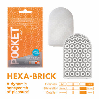 Tenga Pocket Masturbator Sleeve Hexa Brick - Horny Stoner