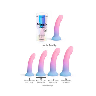Love to Love Dildolls Utopia Varying Size Suction Cup Silicone Dildo