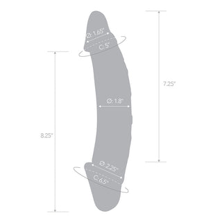 Glas 10.5 in. Girthy Realistic Glass Double Dong Dildo - Horny Stoner