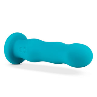Impressions Miami Rechargeable Silicone 6.5 in. Vibrating Dildo Teal - Horny Stoner