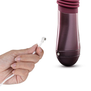 Temptasia Trixie Rechargeable 10 in. Silicone Thrusting Dildo Wine - Horny Stoner