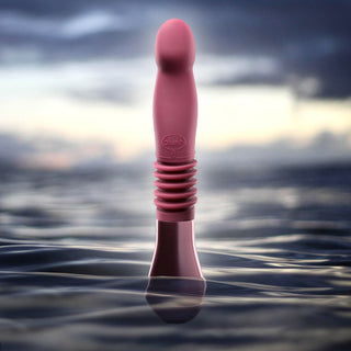 Temptasia Trixie Rechargeable 10 in. Silicone Thrusting Dildo Wine - Horny Stoner