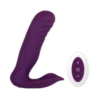 Gender X Velvet Hammer Rechargeable Remote-Controlled Thumping Thrusting Dual Stimulator Purple - Horny Stoner