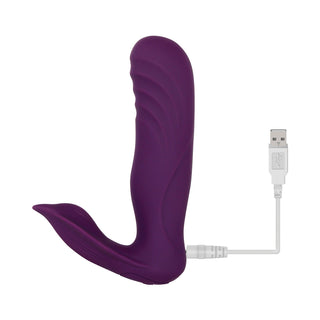 Gender X Velvet Hammer Rechargeable Remote-Controlled Thumping Thrusting Dual Stimulator Purple - Horny Stoner