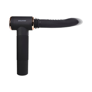 Evolved Too Hot To Handle Rechargeable Silicone Thrusting Sex Machine Black - Horny Stoner