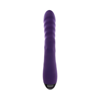 Evolved Rascally Rabbit Rechargeable Thrusting Swirling Silicone Vibrator Purple - Horny Stoner