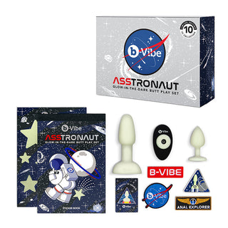 b-Vibe Asstronaut Glow In The Dark Butt Play Set