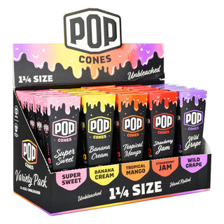 POP Cones Unbleached | Assorted Flavors | 25pc Display