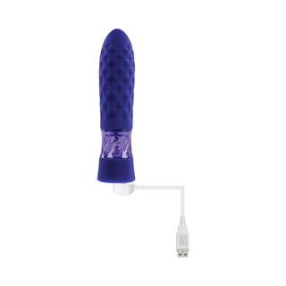 Evolved Raver Light-Up Rechargeable Silicone Bullet Vibrator Purple - Horny Stoner