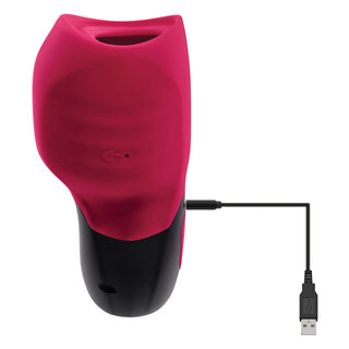Gender X Body Kisses Rechargeable Vibrating Silicone Suction Massager Red - Horny Stoner