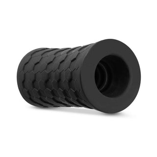 Blush M Elite Platinum Hekx Silicone Stroker Black - Horny Stoner