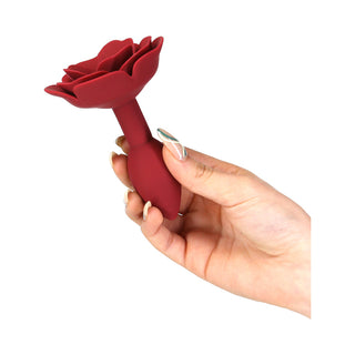 Lux Active Rose Silicone Butt Plug Red - Horny Stoner