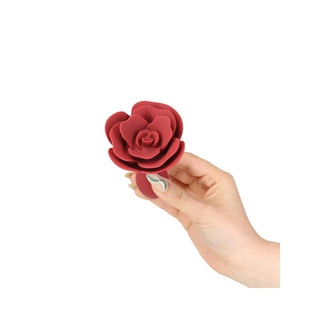 Lux Active Rose Silicone Butt Plug Red - Horny Stoner