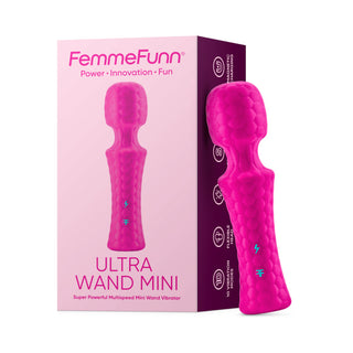 FemmeFunn Ultra Wand Mini Rechargeable Flexible Textured Silicone Vibrator