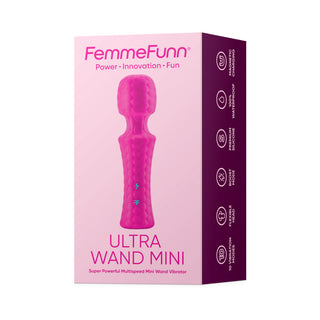 FemmeFunn Ultra Wand Mini Rechargeable Flexible Textured Silicone Vibrator