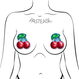 Pastease Cherry: Red Cherries Nipple Pasties - Horny Stoner
