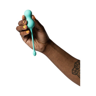 ROMP Cello Rechargeable Remote-Controlled Silicone G-Spot Egg Vibrator Light Teal - Horny Stoner