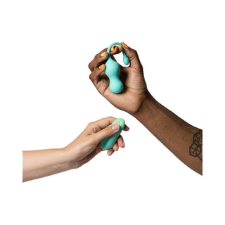 ROMP Cello Rechargeable Remote-Controlled Silicone G-Spot Egg Vibrator Light Teal - Horny Stoner