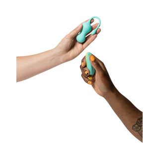 ROMP Cello Rechargeable Remote-Controlled Silicone G-Spot Egg Vibrator Light Teal - Horny Stoner