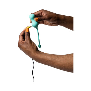 ROMP Cello Rechargeable Remote-Controlled Silicone G-Spot Egg Vibrator Light Teal - Horny Stoner