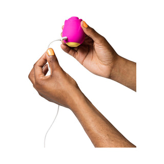 ROMP Rose Rechargeable Silicone Pleasure Air Clitoral Vibrator Pink - Horny Stoner