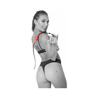Sportsheets Sex & Mischief Amor Breathable Heart-Shaped Silicone Ball Gag Red - Horny Stoner