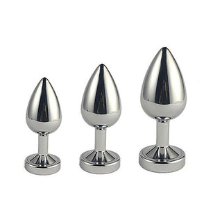 Ple'sur 3-Setting LED Light-Up Metal Anal Plug Small - Horny Stoner