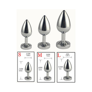 Ple'sur 3-Setting LED Light-Up Metal Anal Plug Small - Horny Stoner