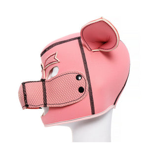 Ple'sur Neoprene Pig Mask Hood Pink Bag Packaging - Horny Stoner