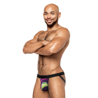 Male Power Galactic Print Strappy Ring Jock - Horny Stoner