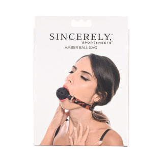 Sincerely, Sportsheets Amber Adjustable Silicone Breathable Ball Gag Tortoiseshell - Horny Stoner