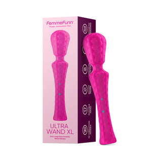 FemmeFunn Ultra Wand XL Rechargeable Flexible Textured Silicone Vibrator