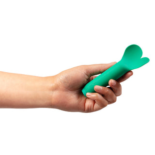 Je Joue Amour Rechargeable Silicone Heart-Shaped Bullet Vibrator - Emerald Green