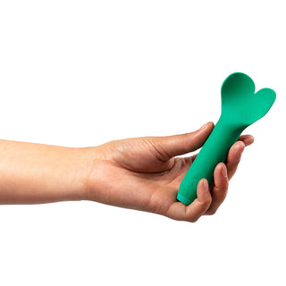 Je Joue Amour Rechargeable Silicone Heart-Shaped Bullet Vibrator - Emerald Green