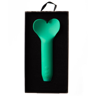 Je Joue Amour Rechargeable Silicone Heart-Shaped Bullet Vibrator - Emerald Green