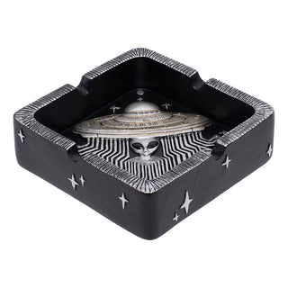 SILVER UFO ASHTRAY
