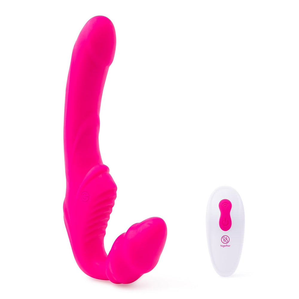 Together Strapless Remote Control Vibrator Pink - Horny Stoner