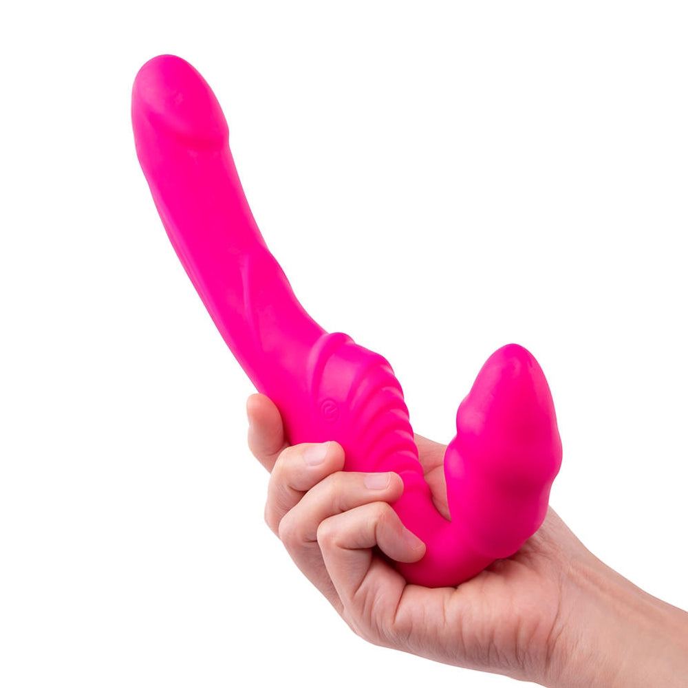 Together Strapless Remote Control Vibrator Pink - Horny Stoner