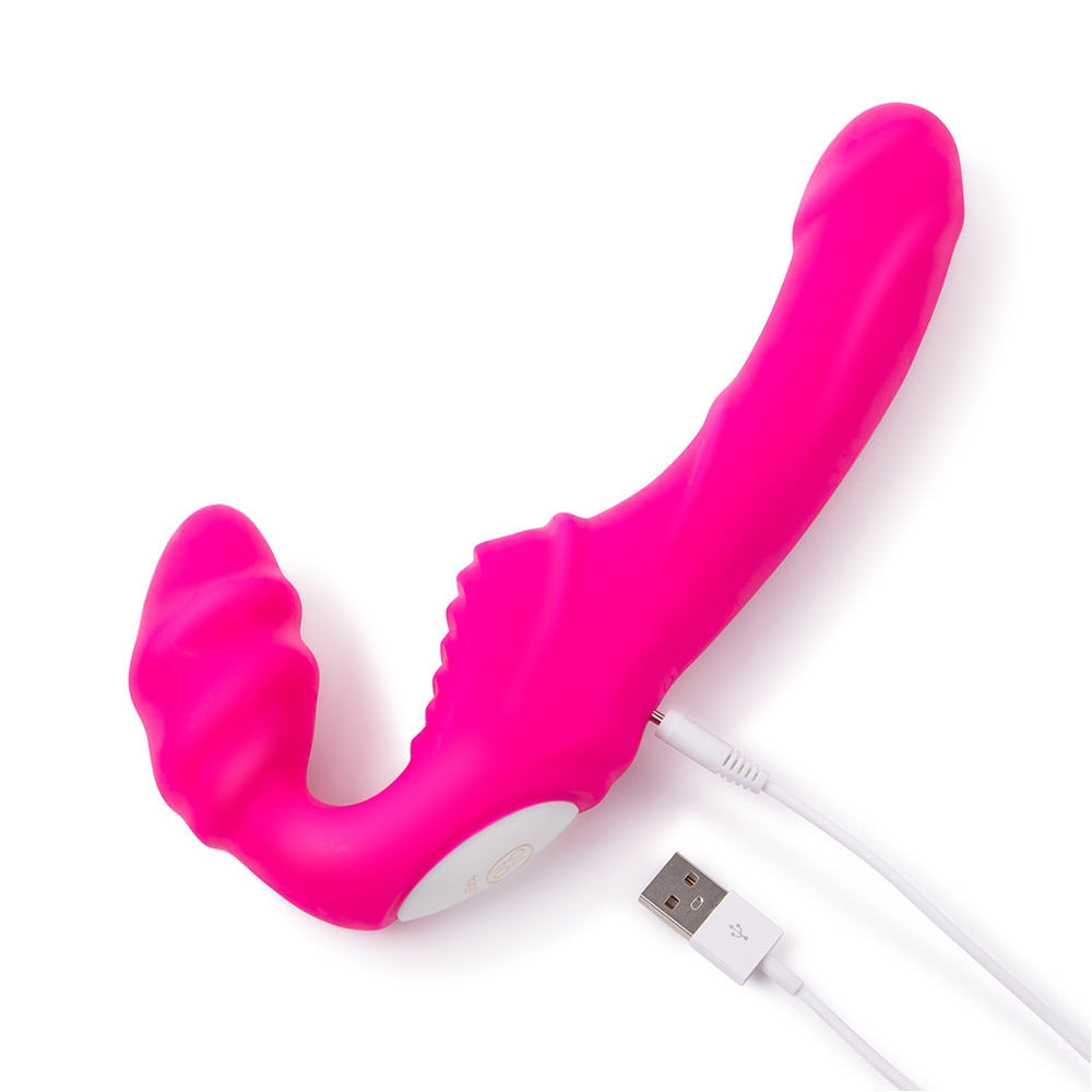 Together Strapless Remote Control Vibrator Pink - Horny Stoner