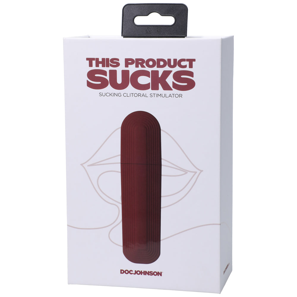 This Product Sucks Rechargeable Silicone Lipstick Sucking Clitoral Stimulator Red - Horny Stoner