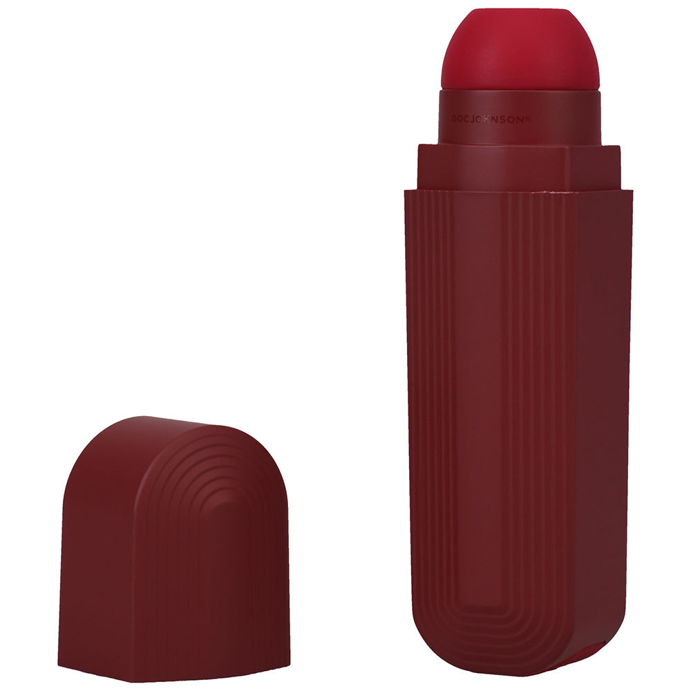 This Product Sucks Rechargeable Silicone Lipstick Sucking Clitoral Stimulator Red - Horny Stoner