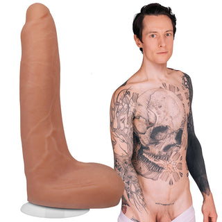 Signature Cocks Owen Gray 9 in. TRUSKYN Silicone Dildo with Vac-U-Lock Suction Cup - Horny Stoner