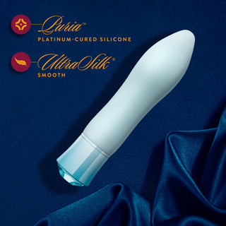 Blush Oh My Gem Ardor Rechargeable Warming Silicone Tapered Vibrator Aquamarine - Horny Stoner