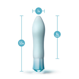 Blush Oh My Gem Ardor Rechargeable Warming Silicone Tapered Vibrator Aquamarine - Horny Stoner