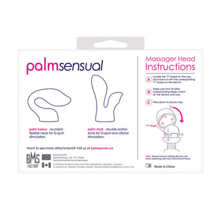 PalmPower PalmSensual Attachments 2-Piece Silicone Massager Heads Blue - Horny Stoner