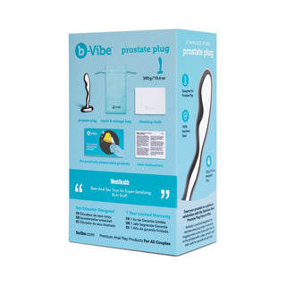 b-Vibe Stainless Steel Prostate Plug - Horny Stoner