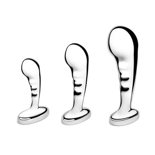 b-Vibe Stainless Steel P-Spot Plug Training Set - Horny Stoner